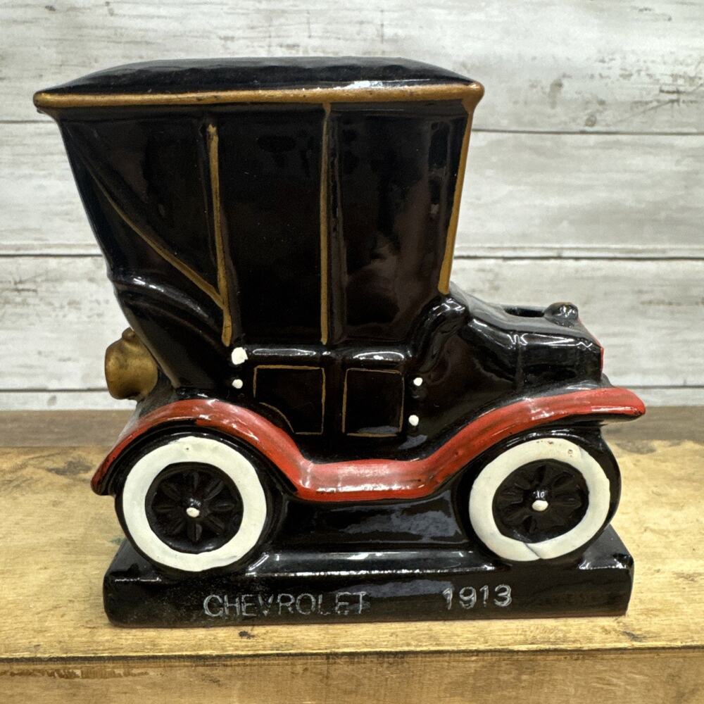 MCM Ceramic Chevrolet 1913 Figurine Pen Holder-Japan